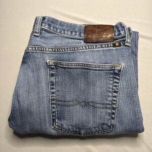 Lucky Brand 181 Jeans Mens 38x30 Relaxed Fit Straight Leg Stretch Distressed